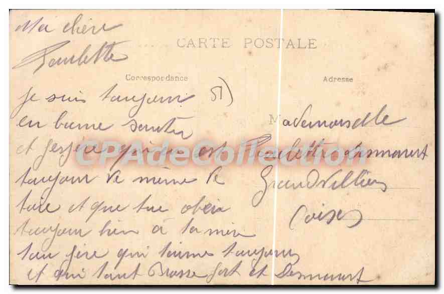 CPA Chalons Sur Marne La Prefecture Vue Du Cours D'Ormesson — Verso