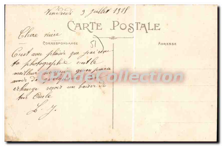 CPA Chalons Sur Marne Quartier Du 15ème chasseurs — Verso
