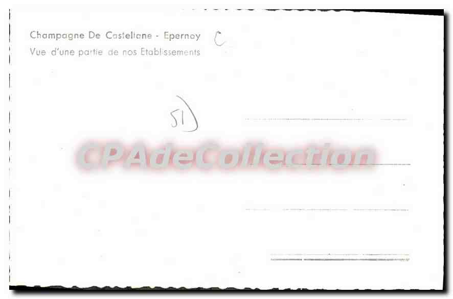 Gare de Epernay — Vue d'une partie des établissements — Champagne De Castellane — Rückseite