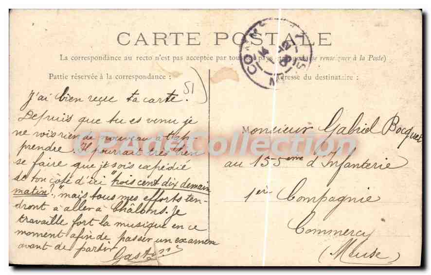 ÉPERNAY — La Gare, vue du Pont du Chemin de fer — Collection des Nouvelles Galeries — Rückseite