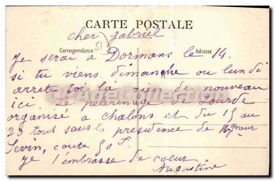 Epernay - 31e Dragons - Mess des Sous-Officiers et Infirmerie — Édition Gautrot, Epernay — Verso