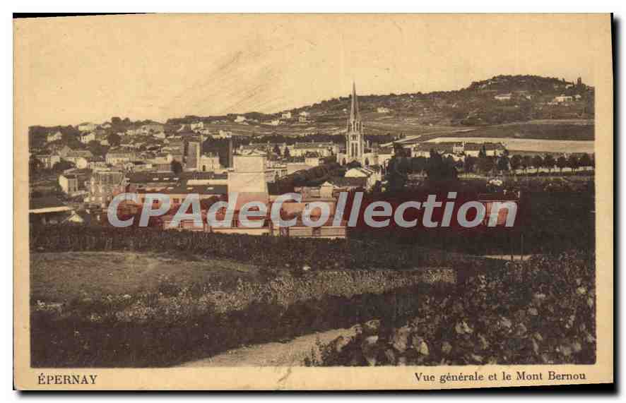 Épernay — Vue générale et le Mont Bernou — CPAdeCollection