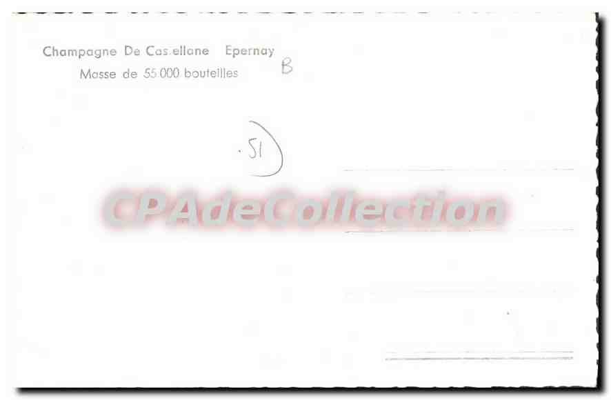 Champagne De Casellane — Epernay — Masse de 55.000 bouteilles — Rückseite
