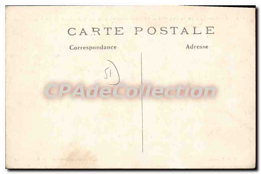 Reims bombardé — Un des magasins de la Mme Poméry détruit — Imp. Baudinière Nanterre, Visé Paris N° 214 — Rückseite