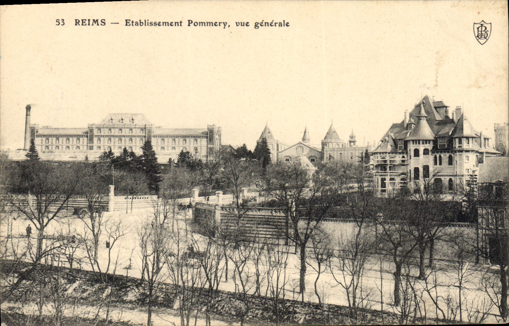 Reims — Etablissement Pommery, vue générale — Éditeur inconnu, n° 53