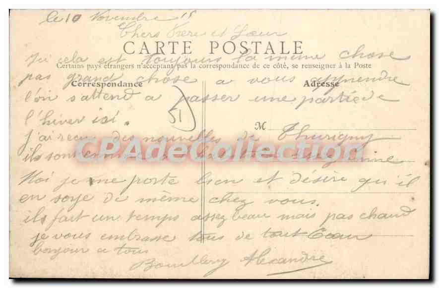 CPA Vitry Le Francois Le pont — Verso