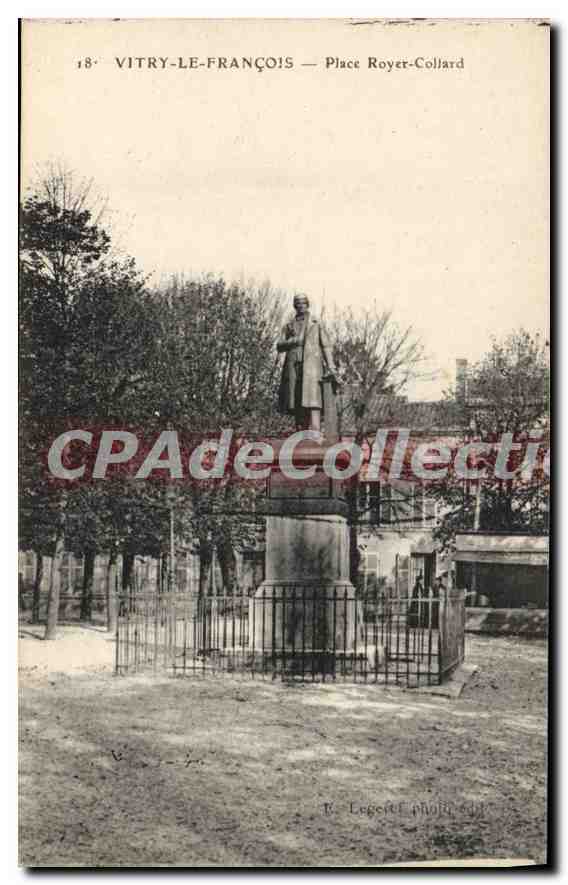 Vitry-le-François — Place Royer-Collard — Statue — Éditeur V. Légelet