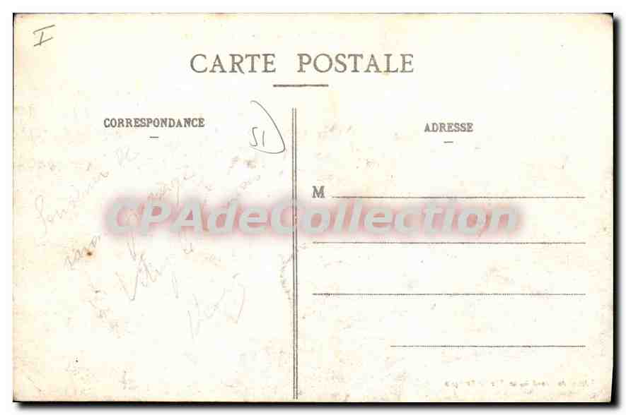 CPA Vitry Le Francois Jardin De I'Hotel De Ville Le Monument Carnot — Verso