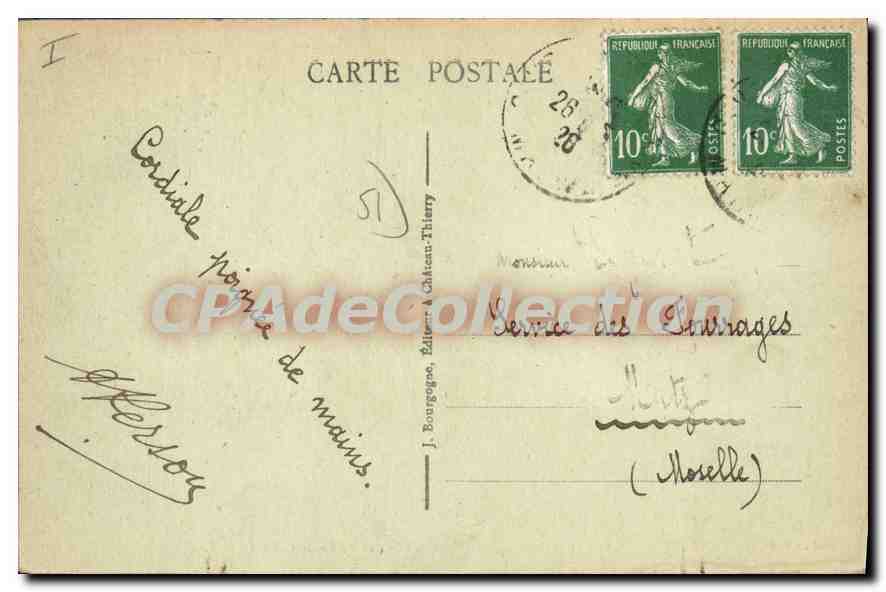 CPA Vitry Le Francois Statue De Royer Collard — Verso