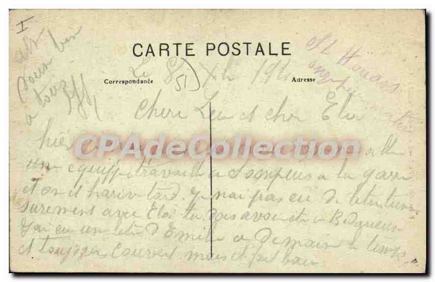 CPA Vitry Le Francois Monument Du Colonel Moll — Verso