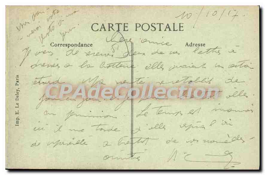 CPA Vitry Le Francois Monument Du Souvenir Français — Verso