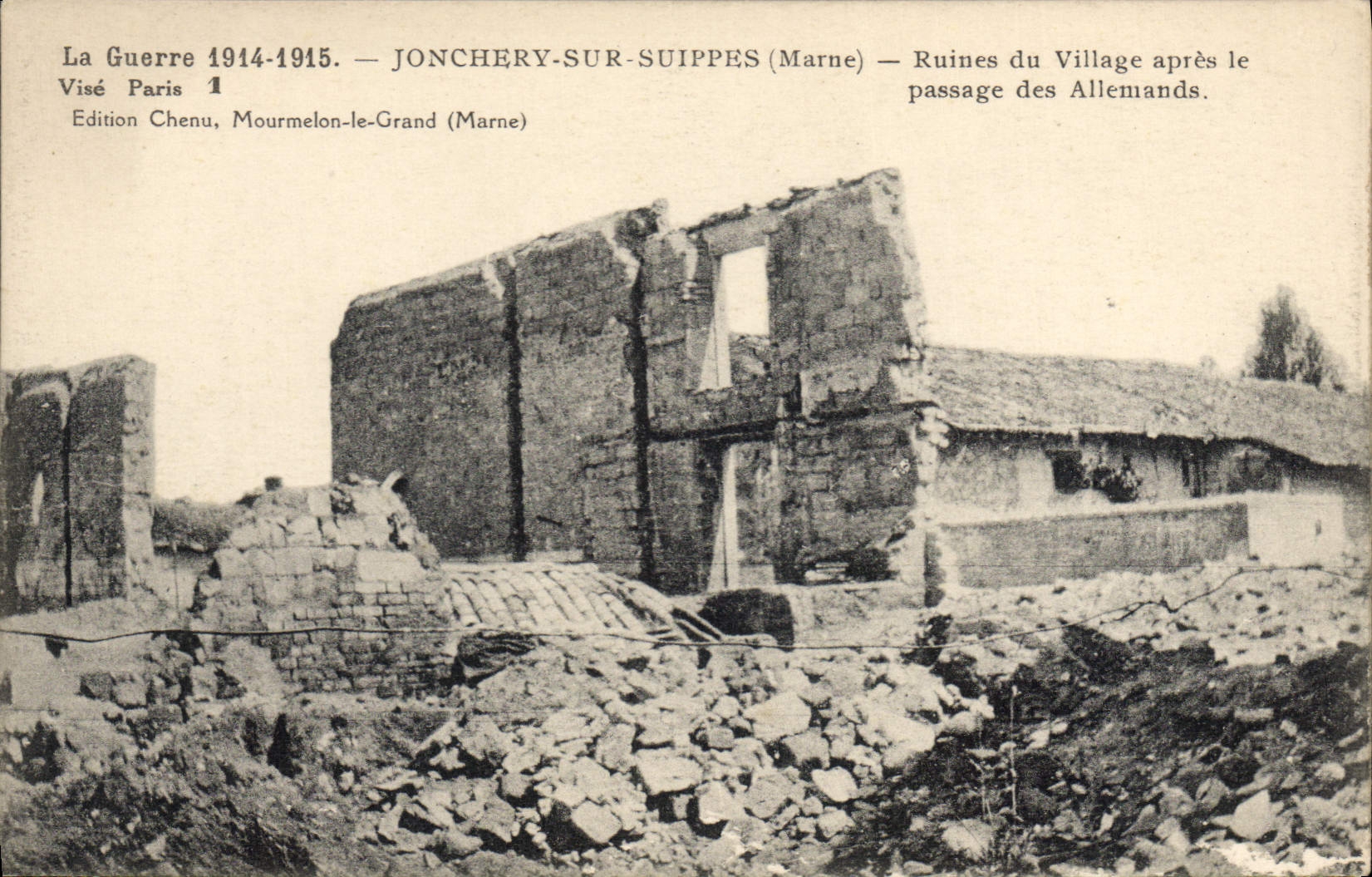 CPA Jonchery Sur Suippes Ruines Du Village