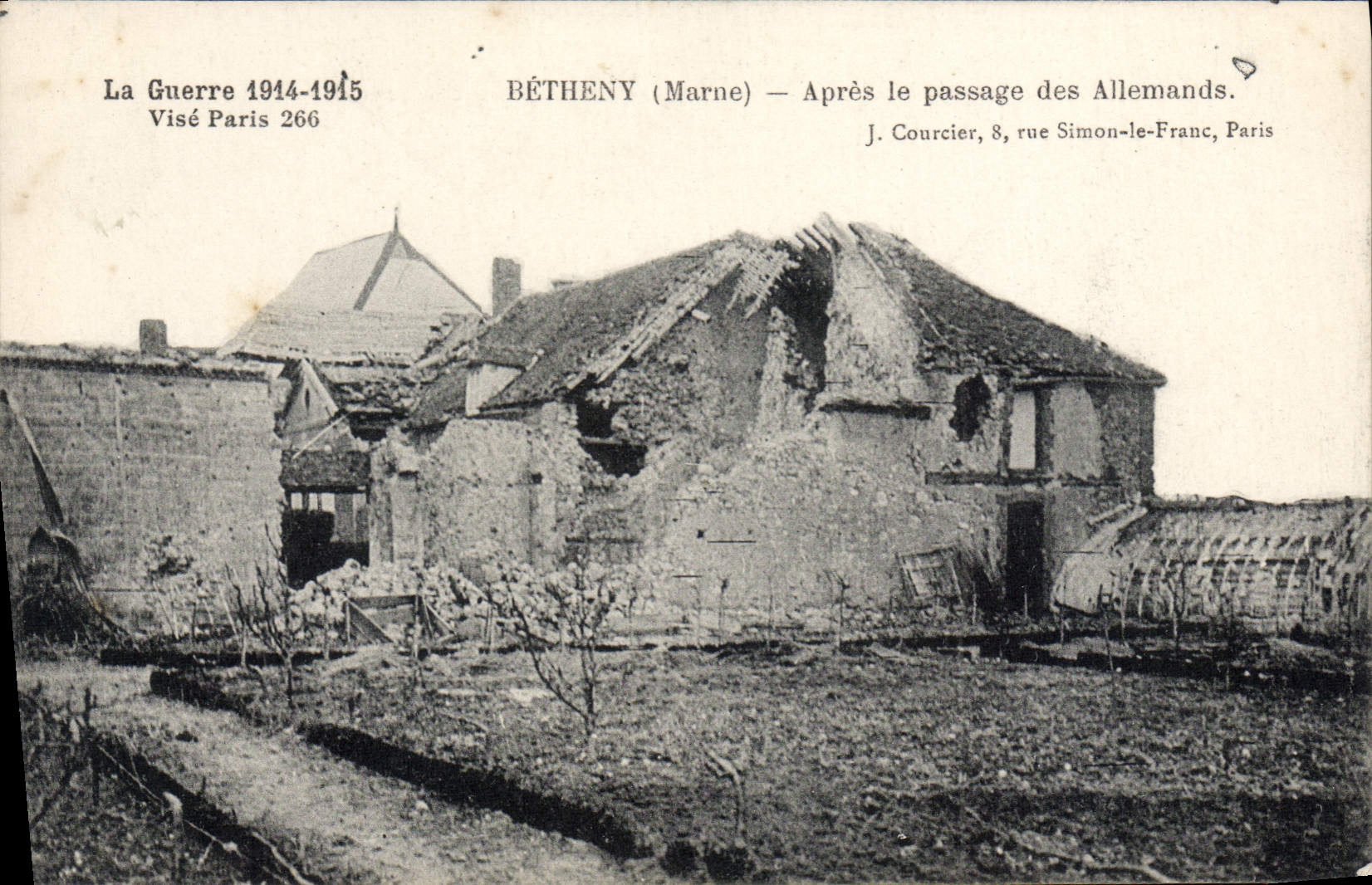 CPA Betheny Apres Le Passage Des Allemands