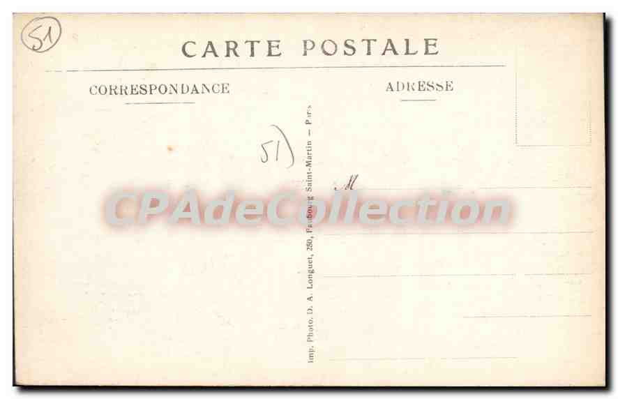 Sainte-Menehould — Hôtel de Ville vu du Château — Centiniet-Heuillard, Edit. Sté-Menehould — Rückseite