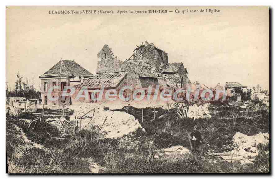 CPA Beaumont Sur Vesle Apres La Guerre