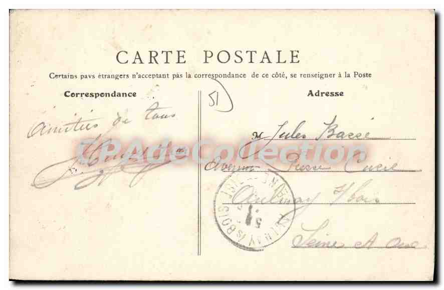 CPA Chateau De Montmort La Pelouse — Back