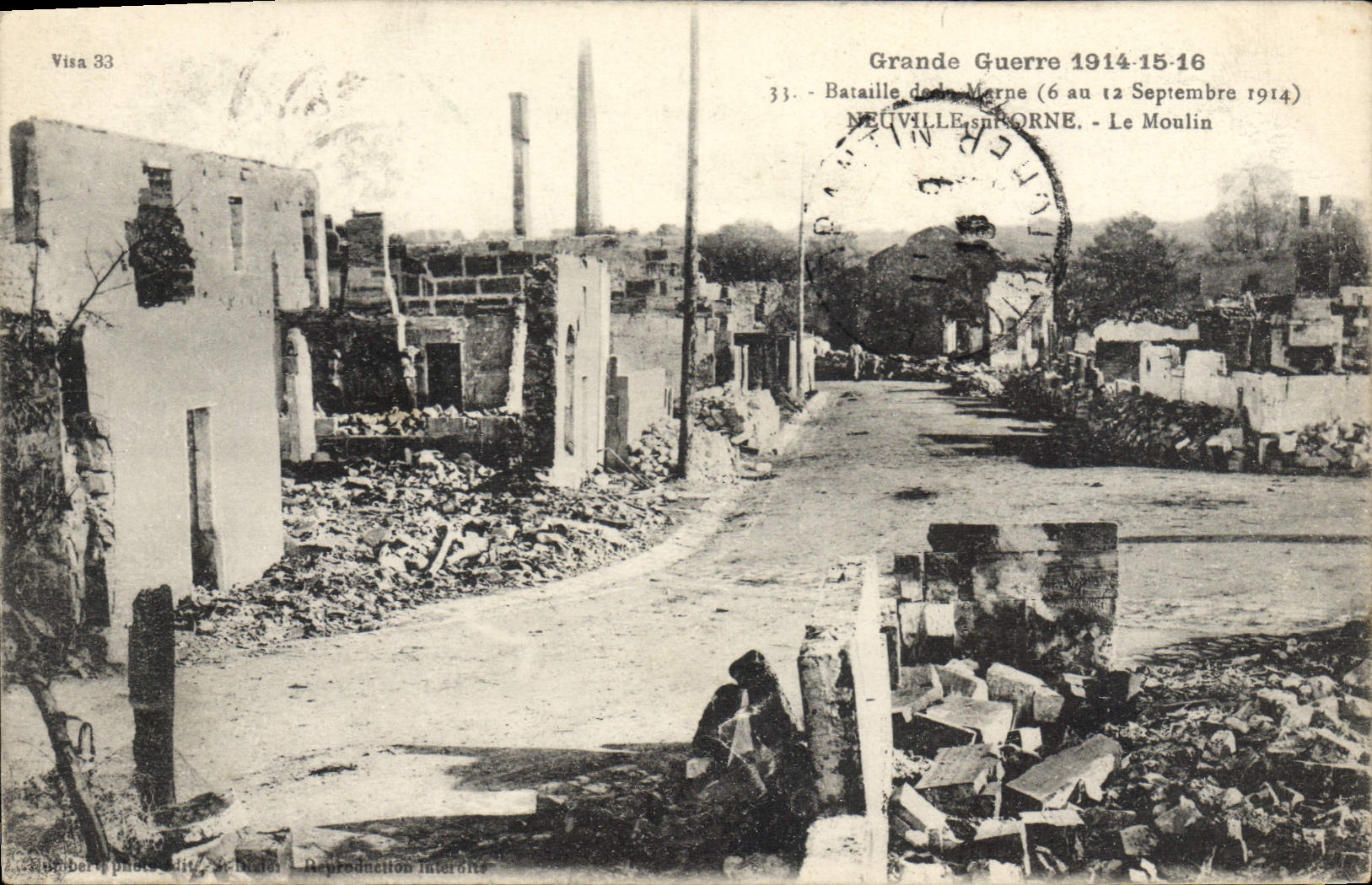 Neuville-sur-Oise - Le Moulin — Bataille de la Marne (6 au 12 Septembre 1914) — Reproduction interdite