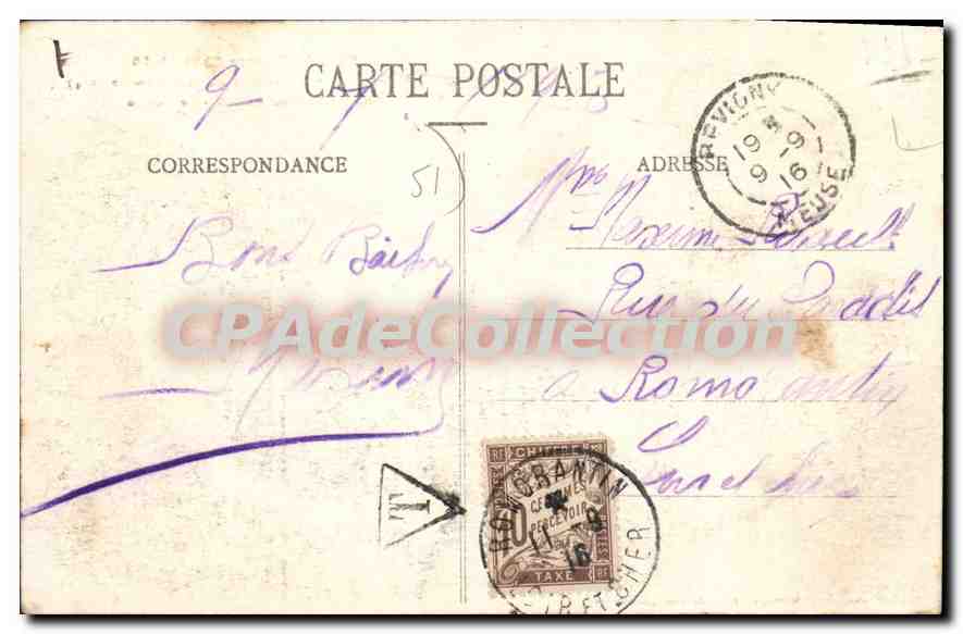Neuville-sur-Oise - Le Moulin — Bataille de la Marne (6 au 12 Septembre 1914) — Reproduction interdite — Rückseite