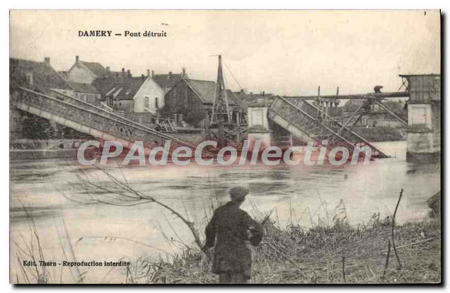 Damery — Pont détruit — Edit. Thorn