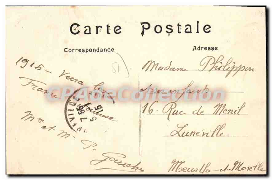 CPA Maurupt En Allant Conduire Des Munitions — Verso