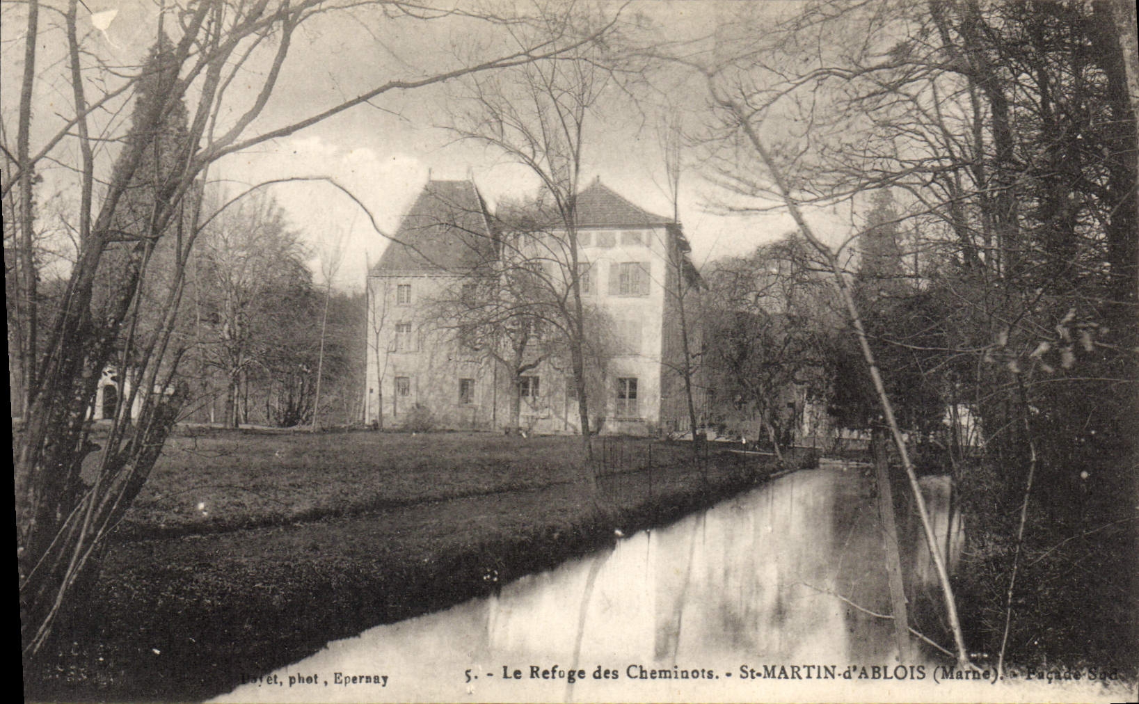 Le Refuge des Cheminots - St-MARTIN-d'ABLOIS (Marne) - Façade Sud