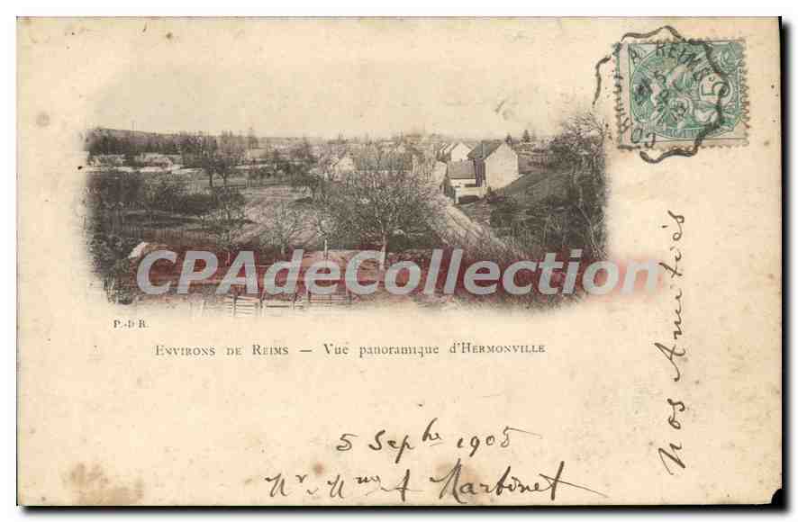 Environ de Reims — Vue panoramique d’Hermonville — P.D.R.