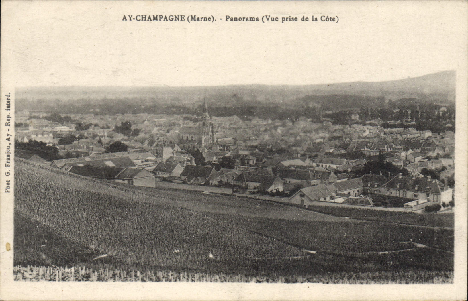 CPA Ay Champagne Panorama Vue Prise De la Cote