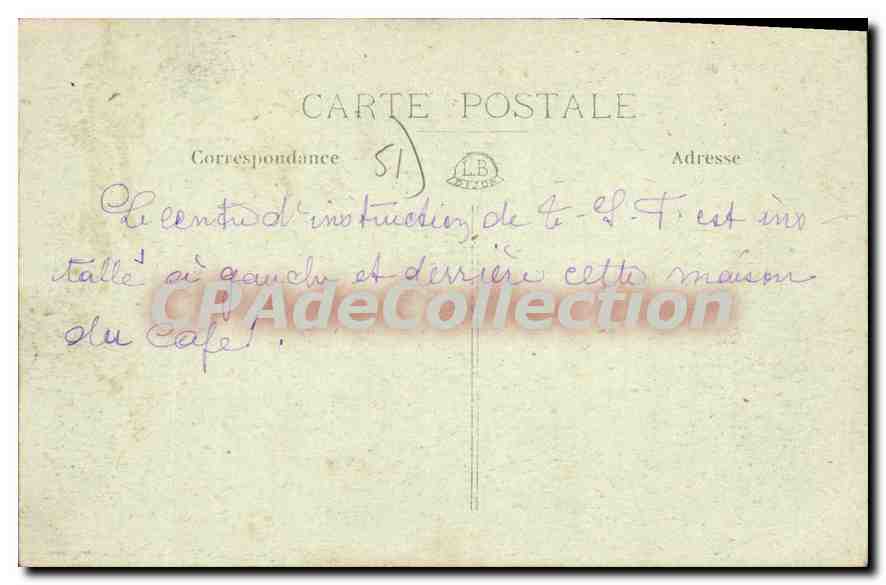 SOMMESOUS-Marne — Maison GALLOIS détruite en 1914-1918, reconstruite en 1918 — éditée par Véra Bourne 1338 — Rückseite