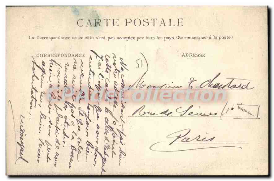 CPA Montmort Les Fosses du château — Back