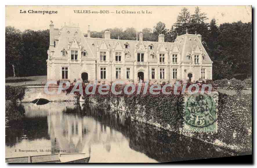 CPA Villers aux Bois le château le lac
