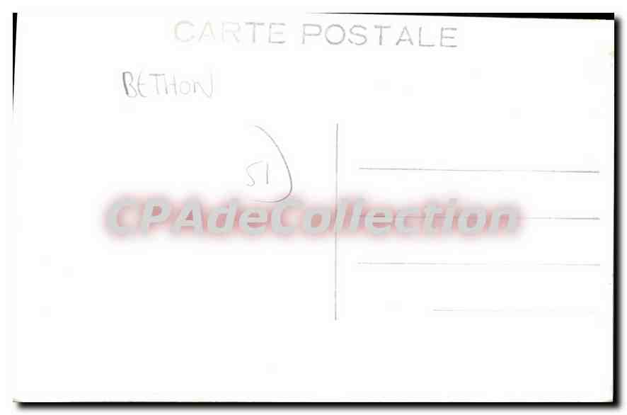 CPA Bethon Marne Eglise St Serein — Back
