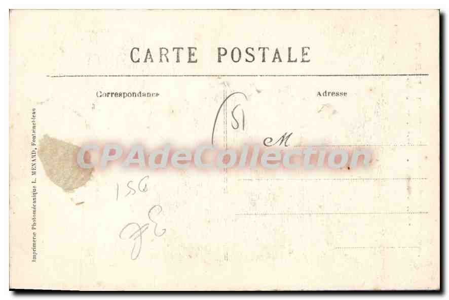 CPA Sommesous Interieur De I'Eglise Devastee — Verso