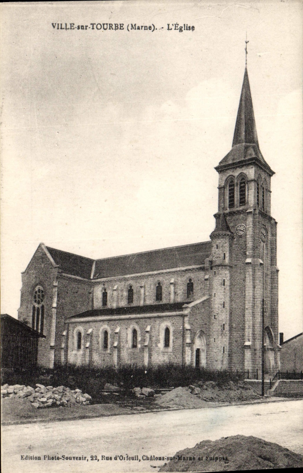 VILLE-sur-TOURBE (Marne) — L'Église — Édition Photo-Souvenir, Châlons-sur-Marne