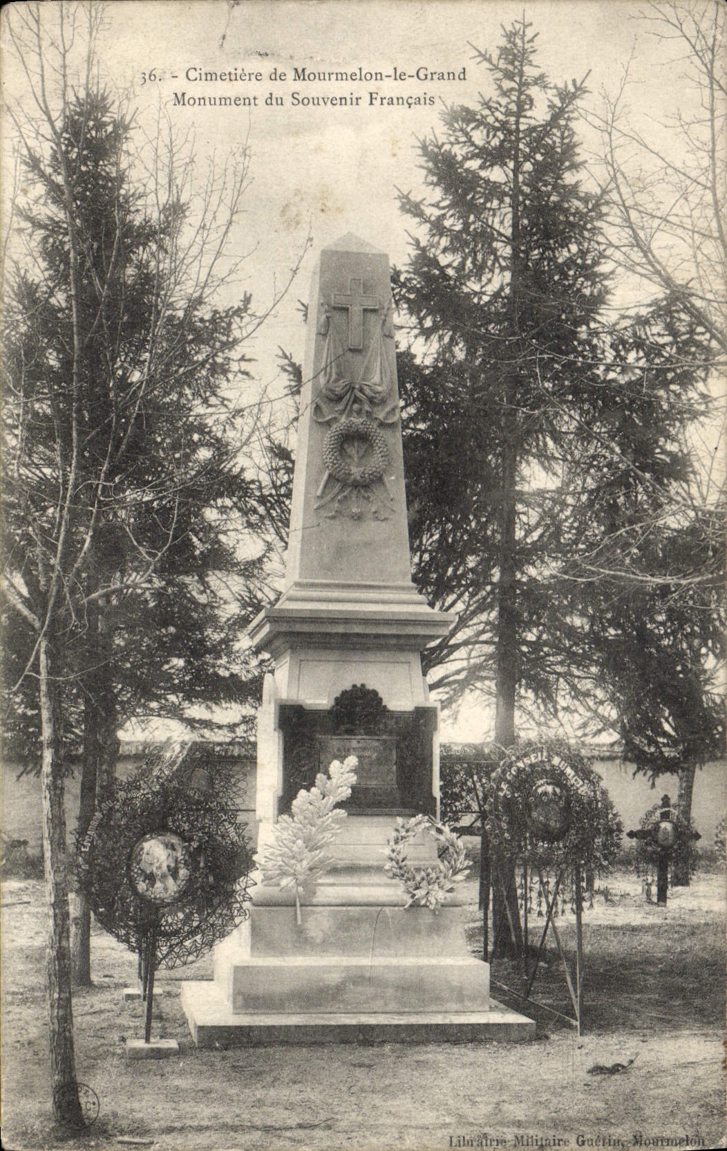 Cimetière de Mourmelon-le-Grand — Monument du Souvenir Français — Librairie Militaire Guétin, Mourmelon