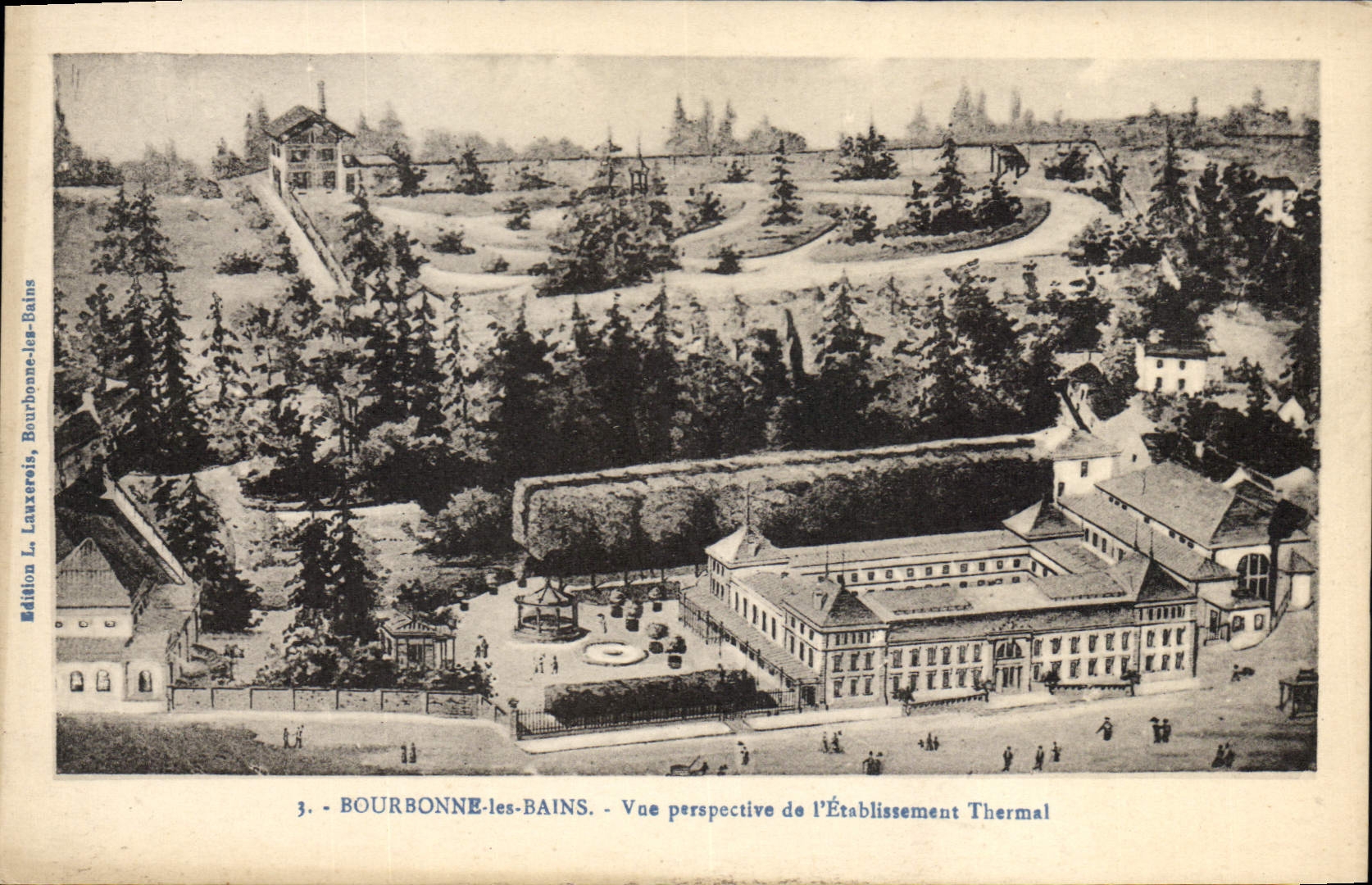 CPA BOURBONNE Les Bains Vue Perspective De I'Etablissement Thermal