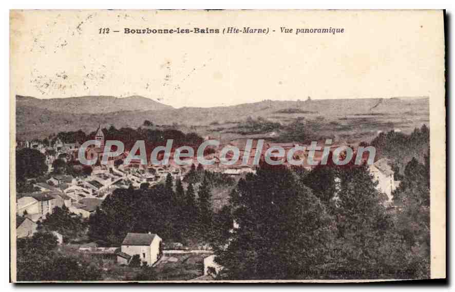 CPA BOURBONNE Les Bains Vue Panoramique