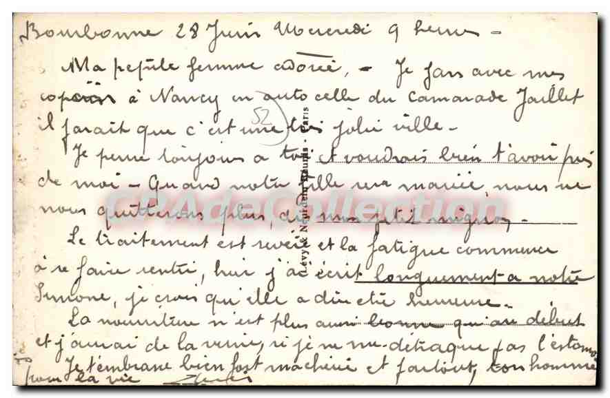 CPA BOURBONNE Les Bains Buvette Et Grand Hotel Du Parc — Verso