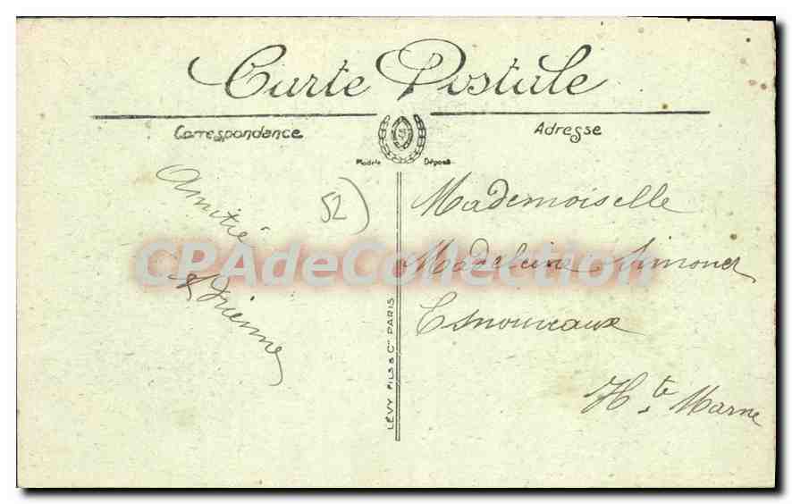 CPA BOURBONNE Les Bains Rue Des Bains — Verso