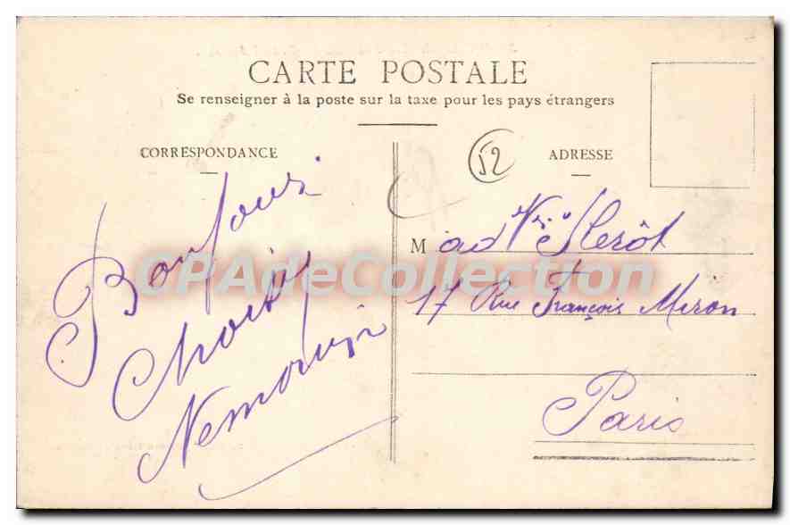 CPA Joinville Le Chateau Du Grand Jardin — Rückseite