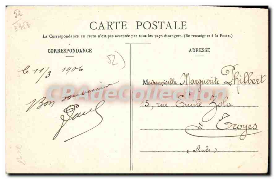 CPA Wassy Un Coin Des Promenades Le faucheur — Rückseite