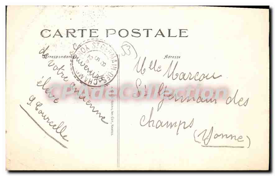 Laval - Le vieux Pont — époque féodale, témoignage de Duguesclin, du Connétable de Montmorency, de Charles VII, d'Henri IV, etc. — éditeur non visible, n° de série 61 — Reverso