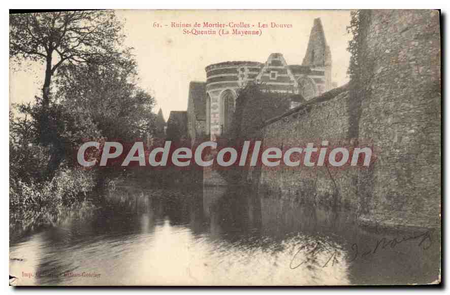 CPA St Quentin Ruines De Mortier Crolles Les Douves