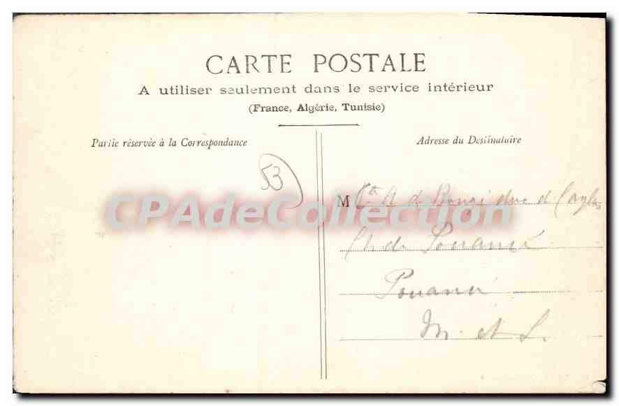 CPA St Quentin Ruines De Mortier Crolles Les Douves — Rückseite