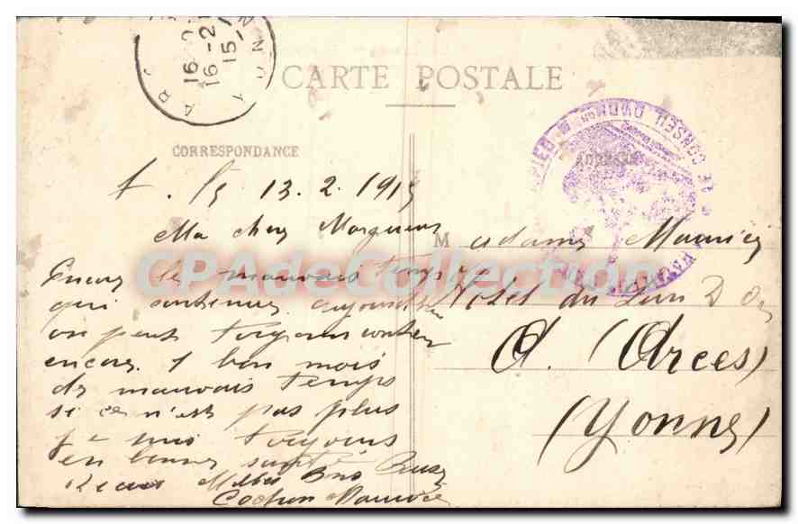 La Guerre en Lorraine en 1914 — Retrenchements allemands sur la Côte des Vignes au-dessus de la ferme de Méhen — LUNÉVILLE, éd. Artion, lib. - Luneville — Reverso