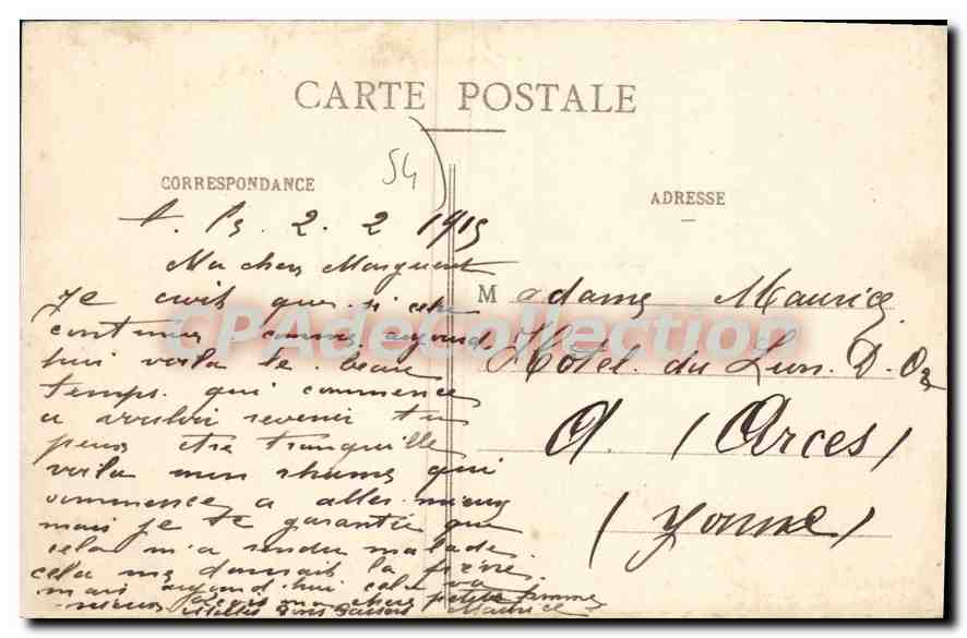 Lunéville - Place des Carmes - Maison Lafarge et Cie et Bonneterie Worms incendiées par les Allemands le 25 Août 1914 — Reverso