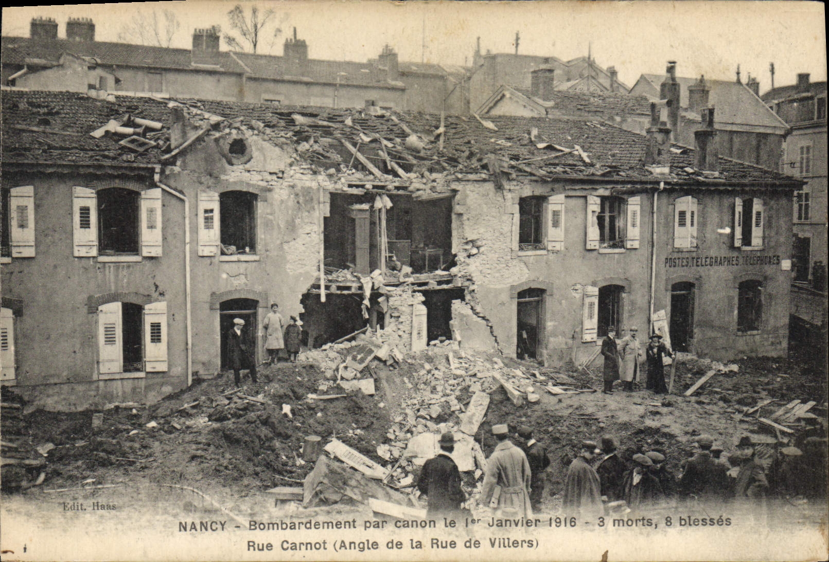 CPA Nancy Bombardement Par Canon  Rue Carnot
