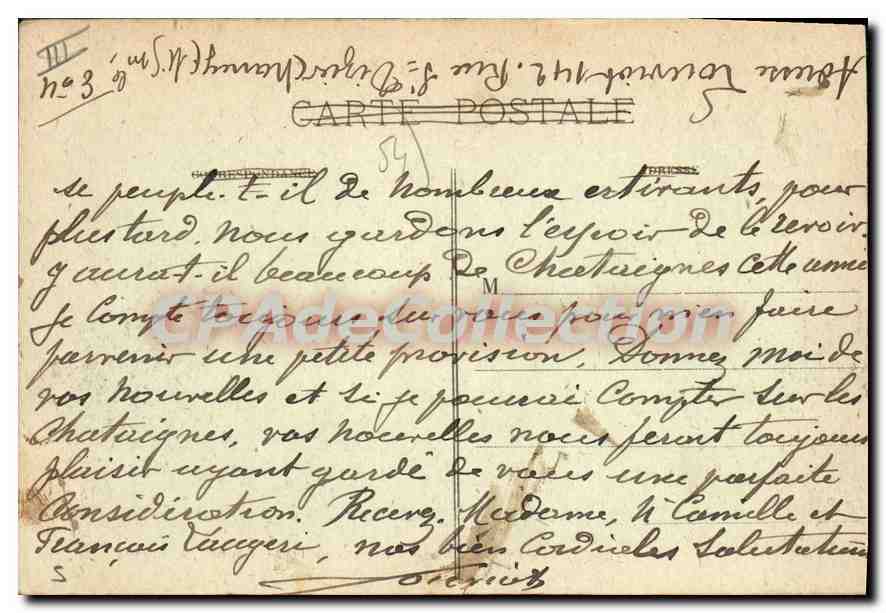CPA Nancy Bombardement Par Canon  Rue Carnot — Verso