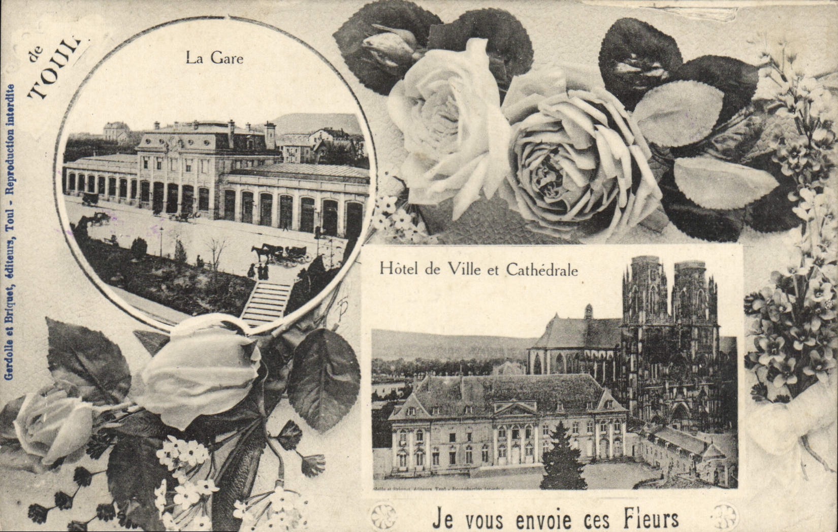 CPA Toul La Gare Je Vous Envoie Ces Fleurs