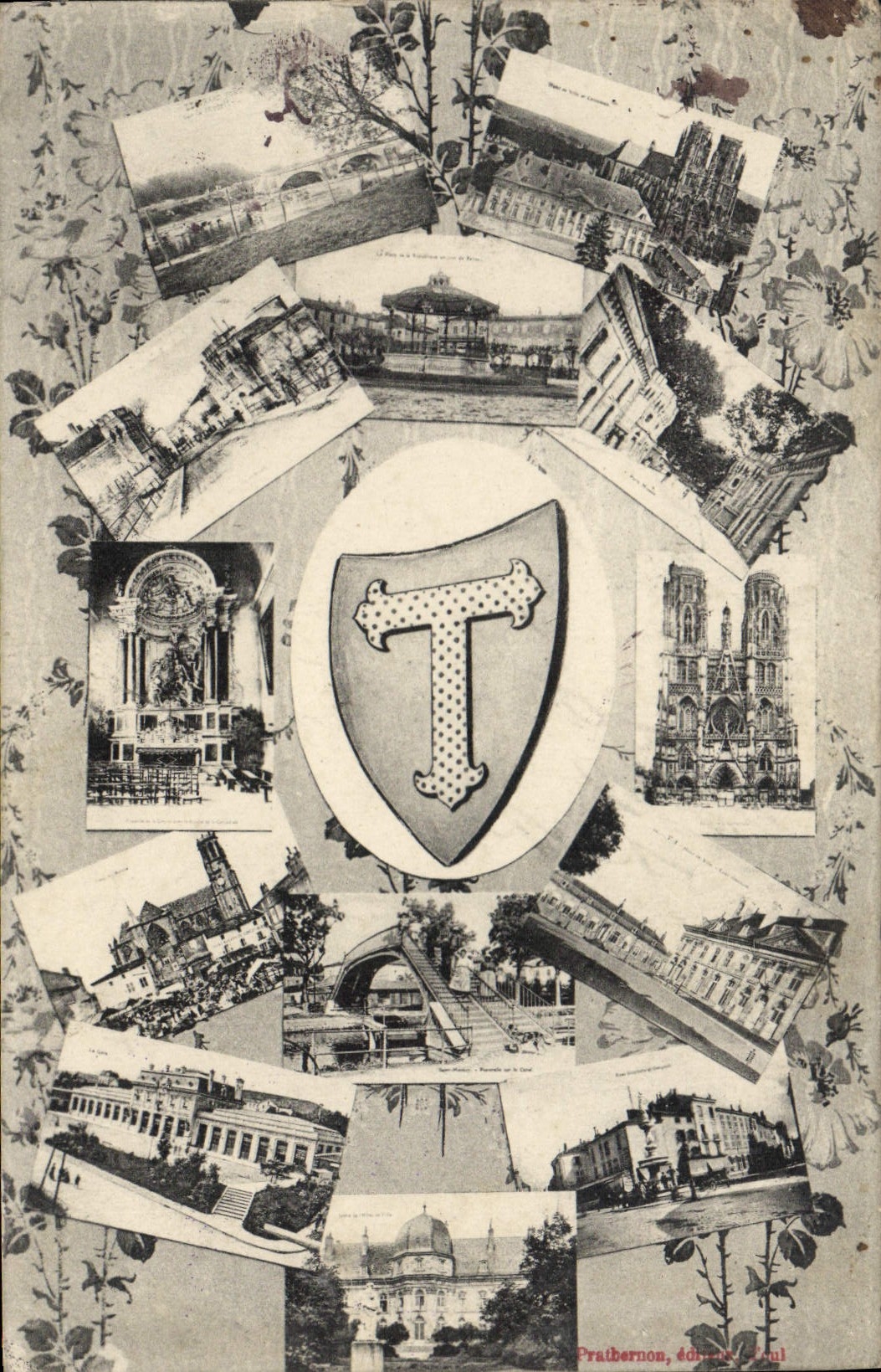 Praîbernon, éditeur Toul — collage de vues de Toul