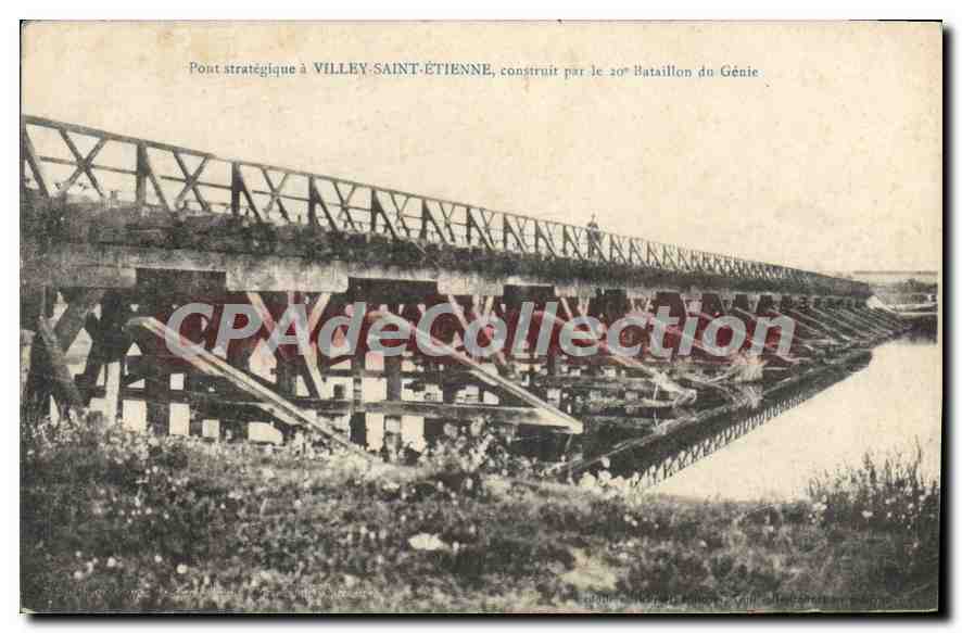 Pont stratégique à Villey-Saint-Étienne — construit par le 20e Bataillon du Génie